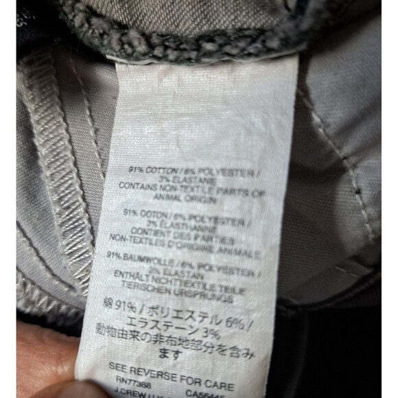 J. Crew Women's Toothpick Jeans Size 27 Gray Mid Rise Denim Stretch Preppy - Picture 6 of 10